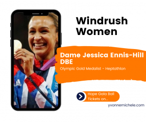 Windrush Wednesday is a picture of Dame Jessica Ennis-Hill taken on Super Saturday at the London 2012 Olympics