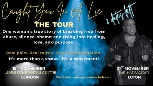 Image showing Yvonne Michele singing and promoting the two remaining dates for caught You in a Lie